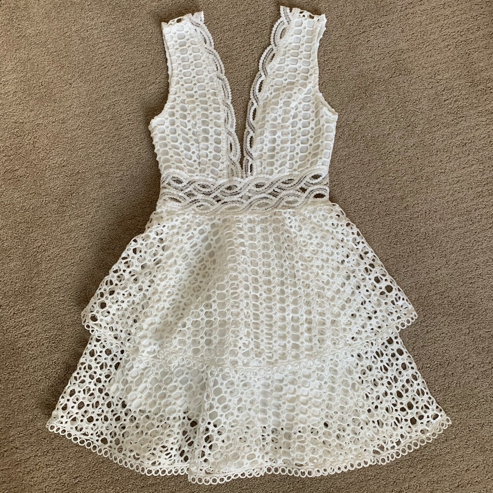 Vici White crochet dress.